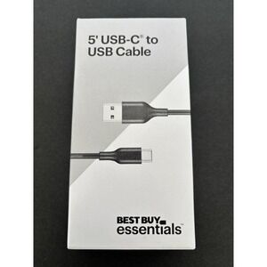 Best Buy essentials- 5 Ft USB-C To USB Cable, NEW